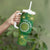 Personalised Cook Islands Tumbler With Handle Hibiscus Polynesian Tribal Pattern