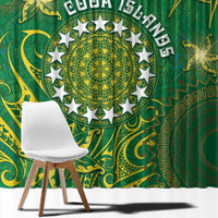 Cook Islands Window Curtain Hibiscus Polynesian Tribal Pattern
