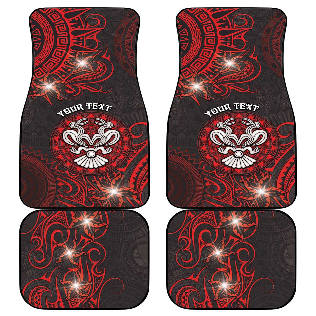 Easter Island Car Mats Hibiscus Polynesian Tribal Pattern