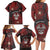 Personalised Easter Island Family Matching Long Sleeve Bodycon Dress and Hawaiian Shirt Hibiscus Polynesian Tribal Pattern