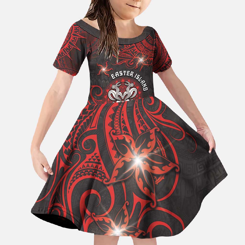 Personalised Easter Island Family Matching Off Shoulder Maxi Dress and Hawaiian Shirt Hibiscus Polynesian Tribal Pattern