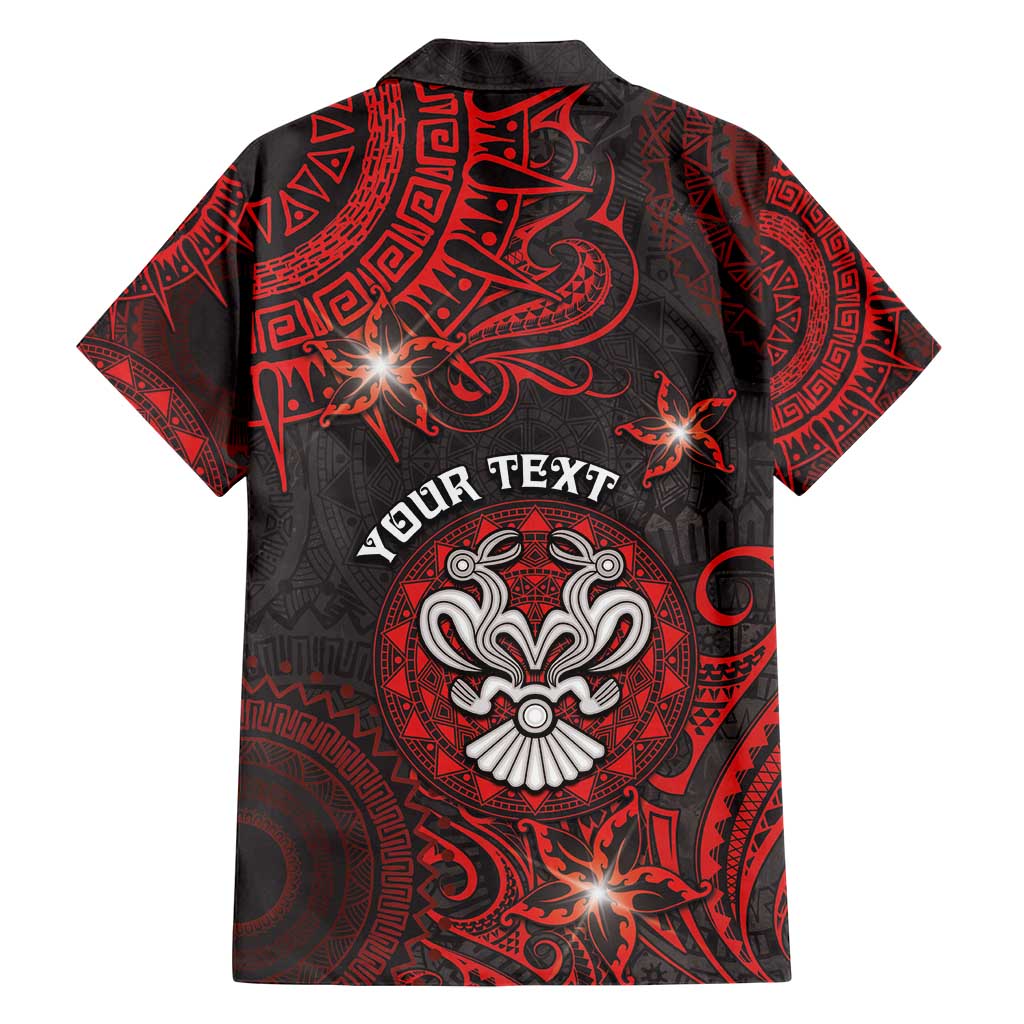Personalised Easter Island Family Matching Puletasi and Hawaiian Shirt Hibiscus Polynesian Tribal Pattern
