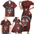 Personalised Easter Island Family Matching Short Sleeve Bodycon Dress and Hawaiian Shirt Hibiscus Polynesian Tribal Pattern