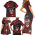 Personalised Easter Island Family Matching Short Sleeve Bodycon Dress and Hawaiian Shirt Hibiscus Polynesian Tribal Pattern