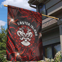 Easter Island Garden Flag Hibiscus Polynesian Tribal Pattern