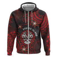 Personalised Easter Island Hoodie Hibiscus Polynesian Tribal Pattern