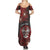 Personalised Easter Island Summer Maxi Dress Hibiscus Polynesian Tribal Pattern