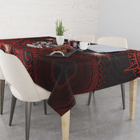 Easter Island Tablecloth Hibiscus Polynesian Tribal Pattern