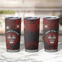 Personalised Easter Island Tumbler Cup Hibiscus Polynesian Tribal Pattern
