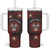 Personalised Easter Island Tumbler With Handle Hibiscus Polynesian Tribal Pattern
