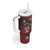 Personalised Easter Island Tumbler With Handle Hibiscus Polynesian Tribal Pattern