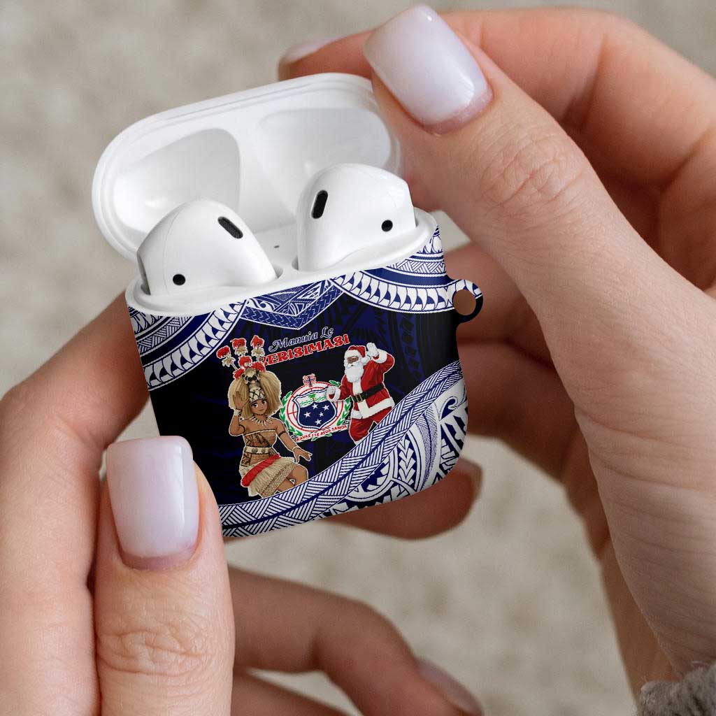 Samoa Christmas AirPods Case Samoan Siva Dance With Santa - Polynesian Pride