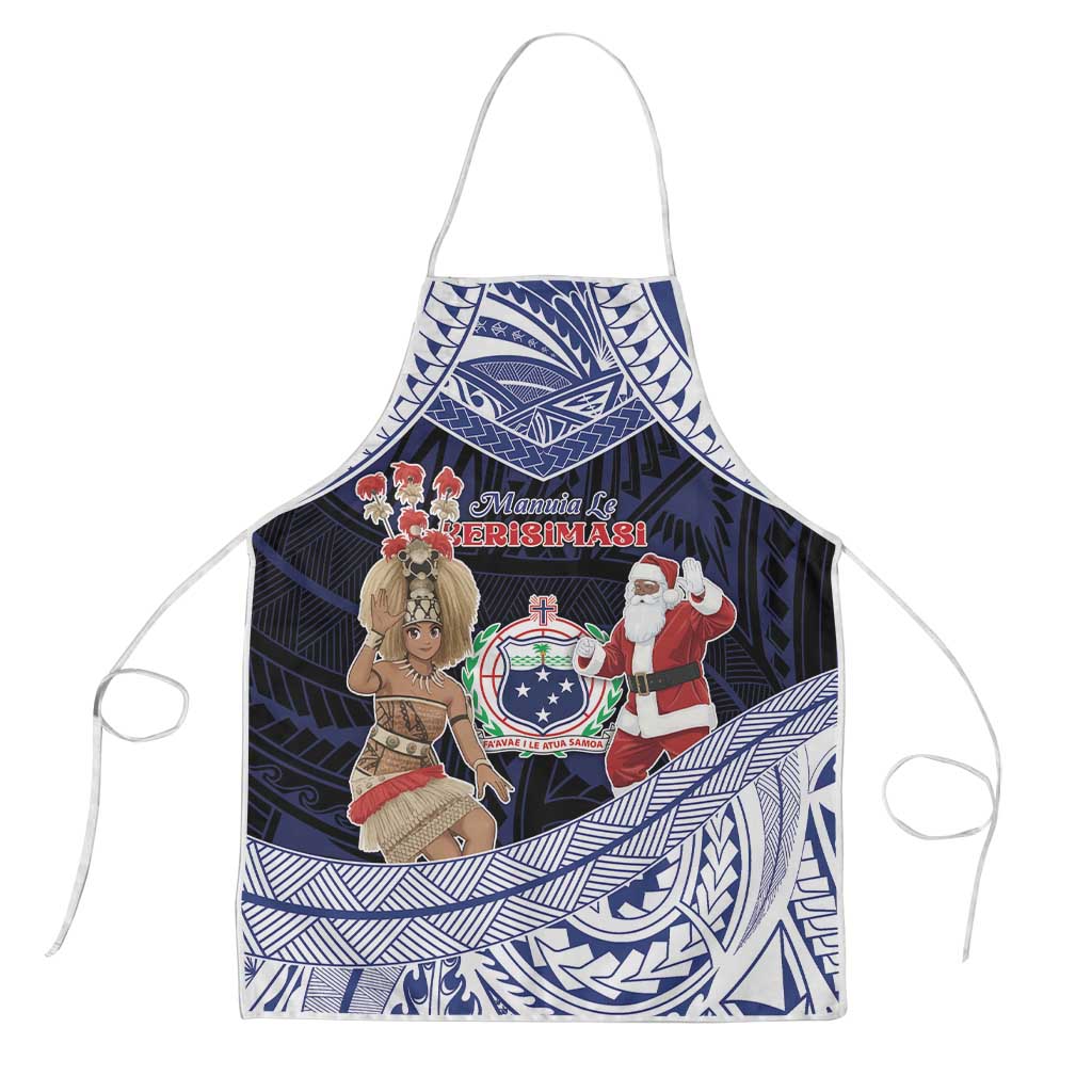 Samoa Christmas Apron Samoan Siva Dance With Santa - Polynesian Pride