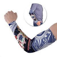 Samoa Christmas Arm Sleeves Samoan Siva Dance With Santa - Polynesian Pride