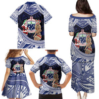 Samoa Christmas Family Matching Puletasi and Hawaiian Shirt Samoan Siva Dance With Santa - Polynesian Pride