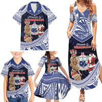 Samoa Christmas Family Matching Summer Maxi Dress and Hawaiian Shirt Samoan Siva Dance With Santa DT05 - Polynesian Pride