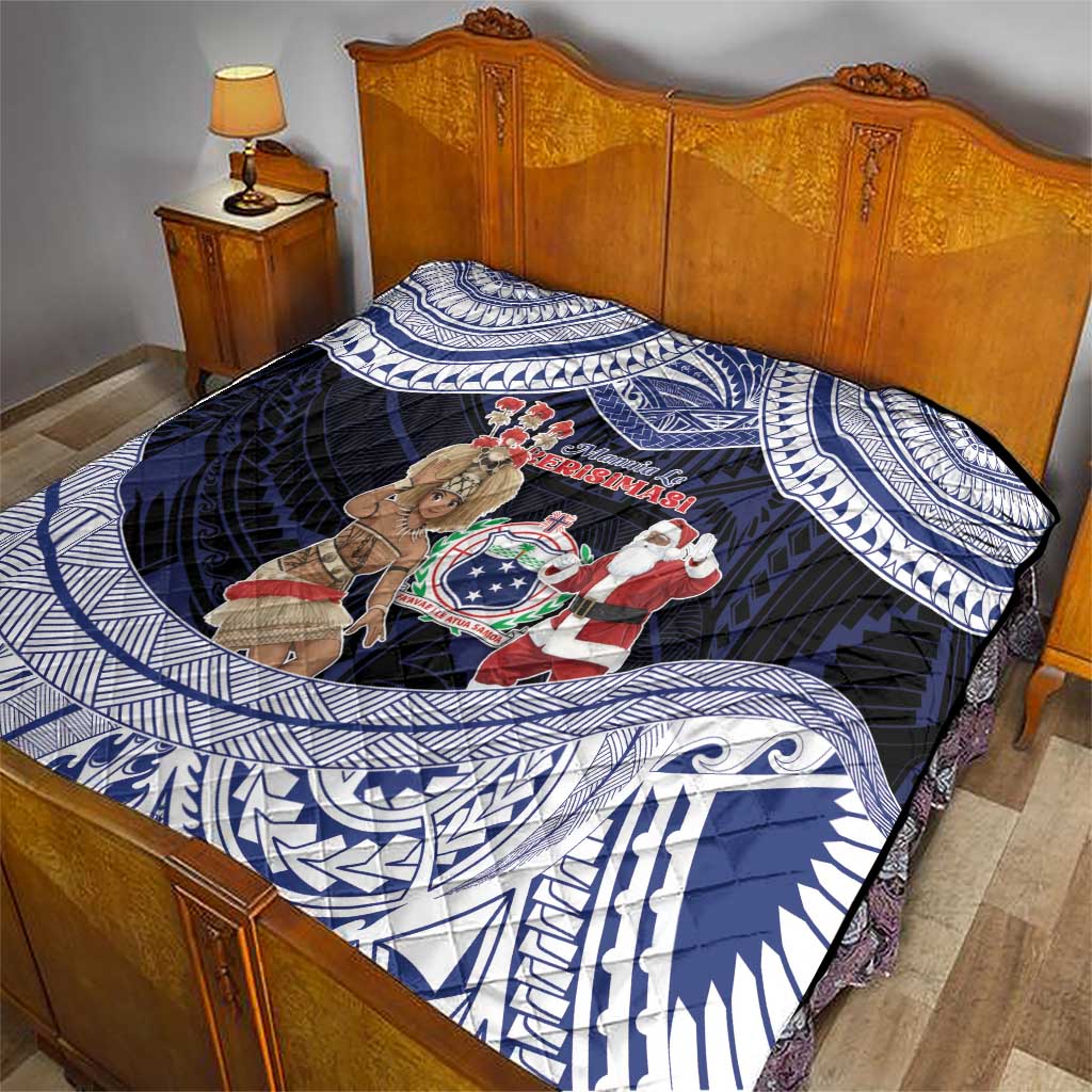 Samoa Christmas Quilt Samoan Siva Dance With Santa - Polynesian Pride