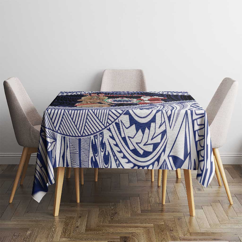 Samoa Christmas Tablecloth Samoan Siva Dance With Santa - Polynesian Pride