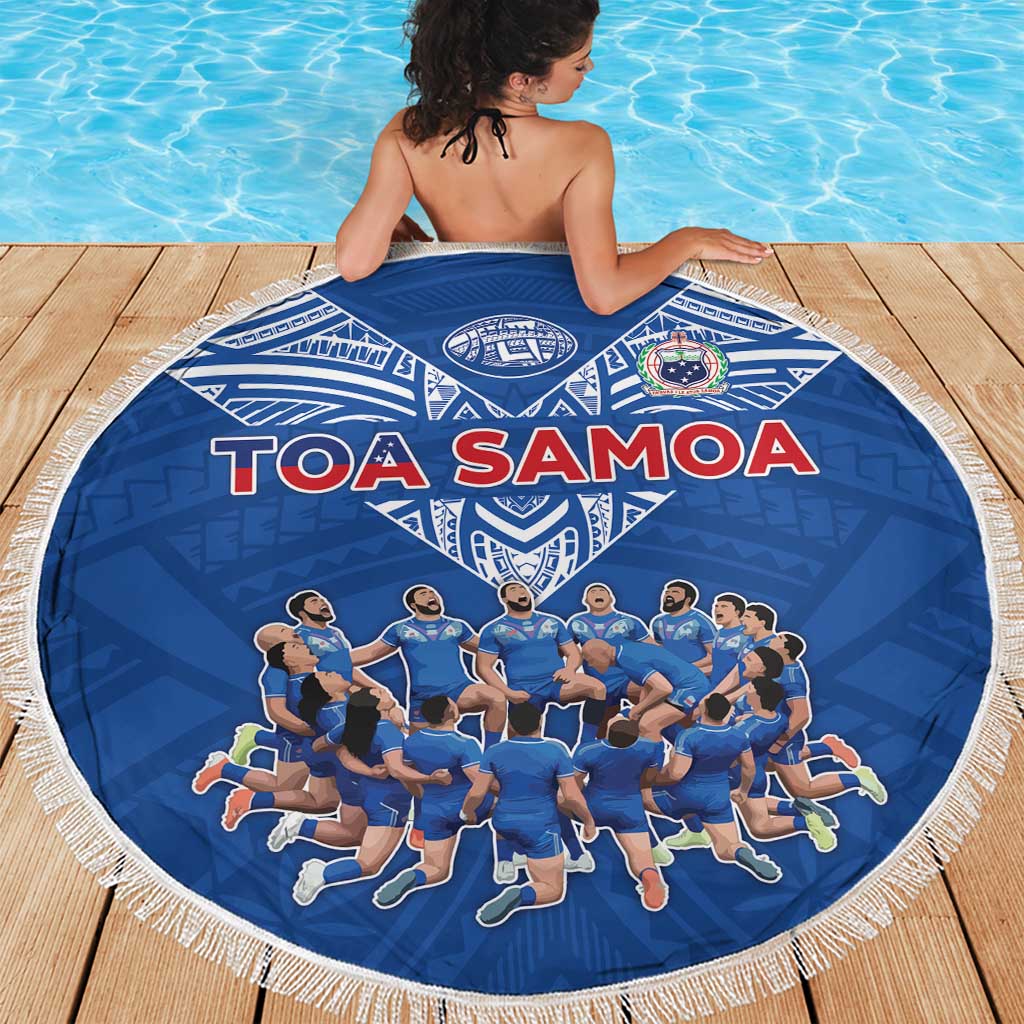 Toa Samoa Beach Blanket Samoan Warrior Spirit Rugby - Polynesian Pride