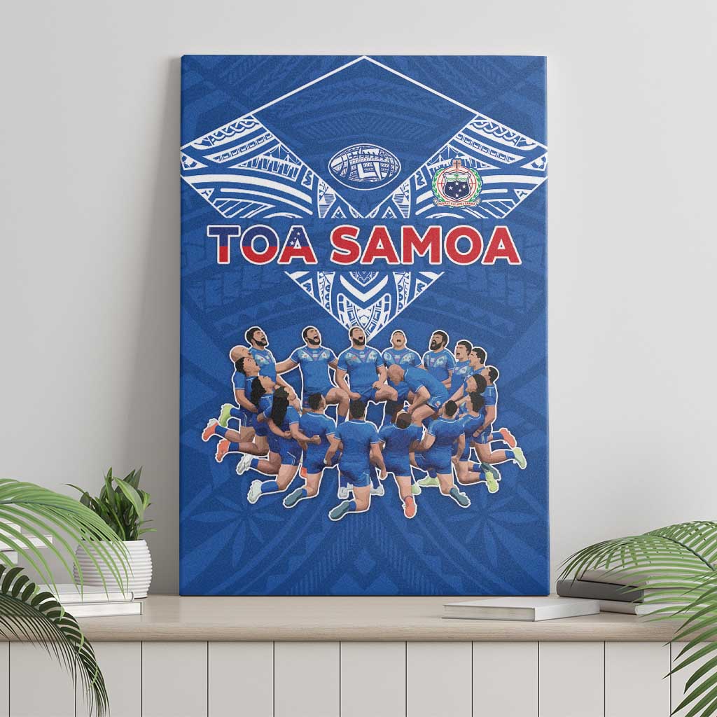 Toa Samoa Canvas Wall Art Samoan Warrior Spirit Rugby - Polynesian Pride