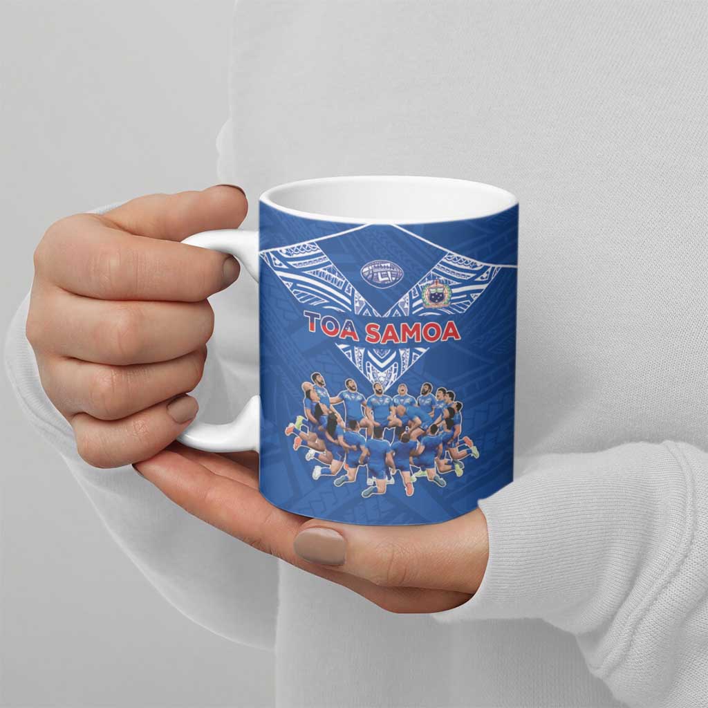Toa Samoa Ceramic Mug Samoan Warrior Spirit Rugby - Polynesian Pride