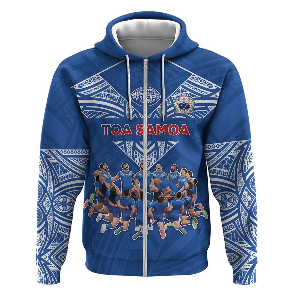 Toa Samoa Hoodie Samoan Warrior Spirit Rugby - Polynesian Pride