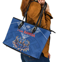 Toa Samoa Leather Tote Bag Samoan Warrior Spirit Rugby - Polynesian Pride