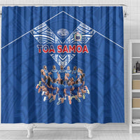 Toa Samoa Shower Curtain Samoan Warrior Spirit Rugby - Polynesian Pride