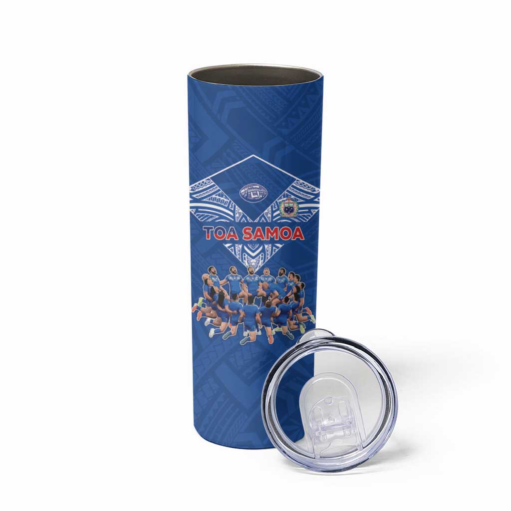 Toa Samoa Skinny Tumbler Samoan Warrior Spirit Rugby - Polynesian Pride
