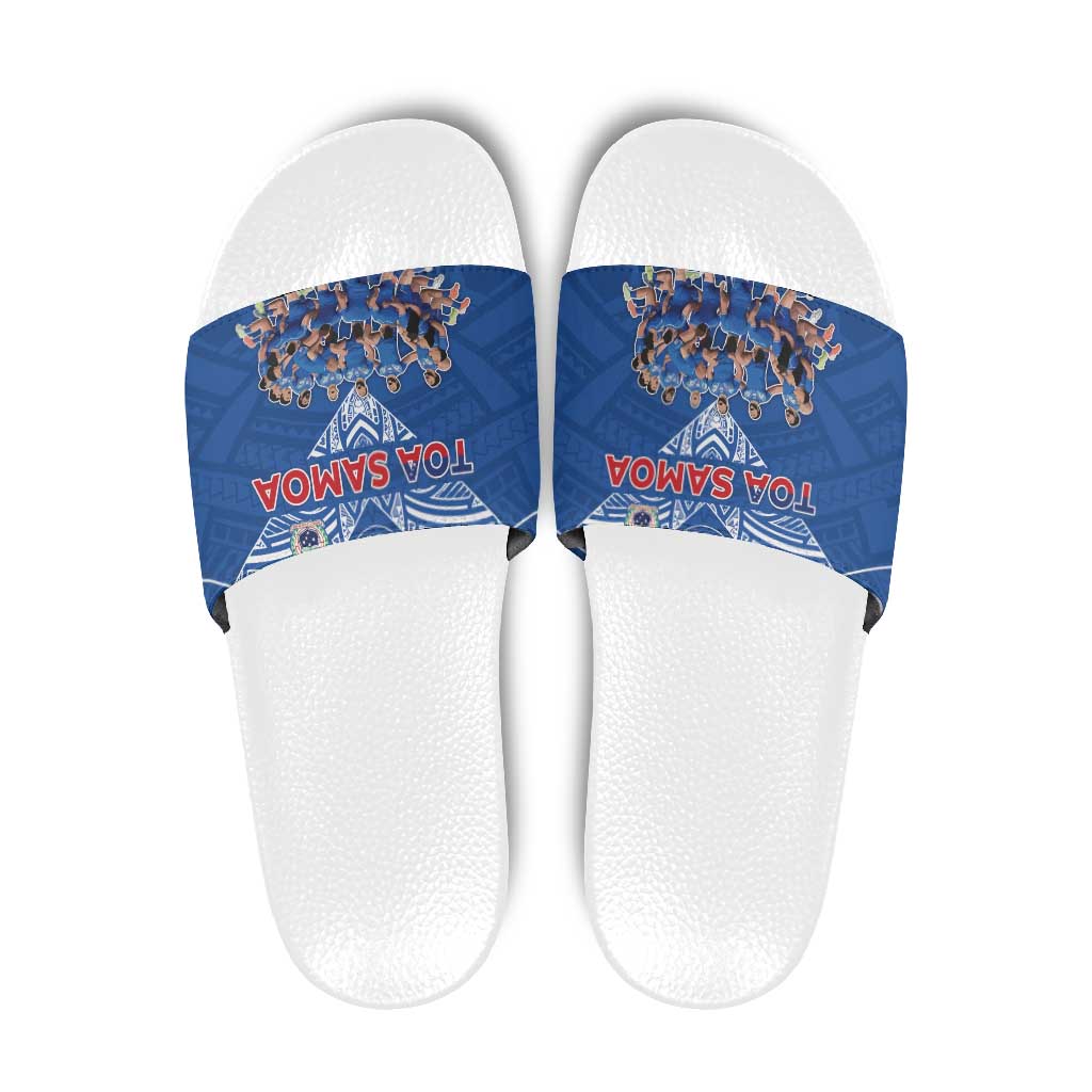 Toa Samoa Slide Sandals Samoan Warrior Spirit Rugby - Polynesian Pride
