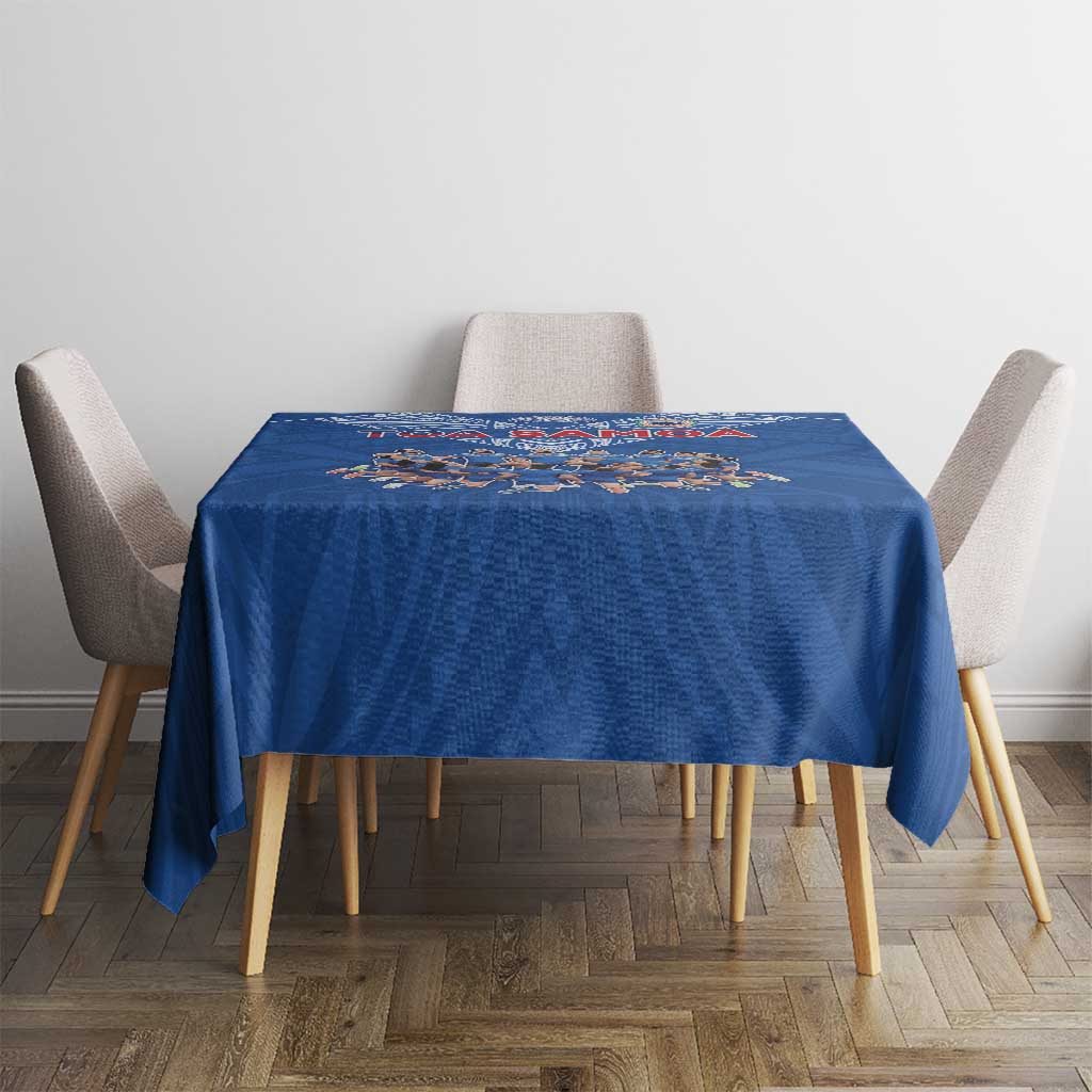 Toa Samoa Tablecloth Samoan Warrior Spirit Rugby - Polynesian Pride