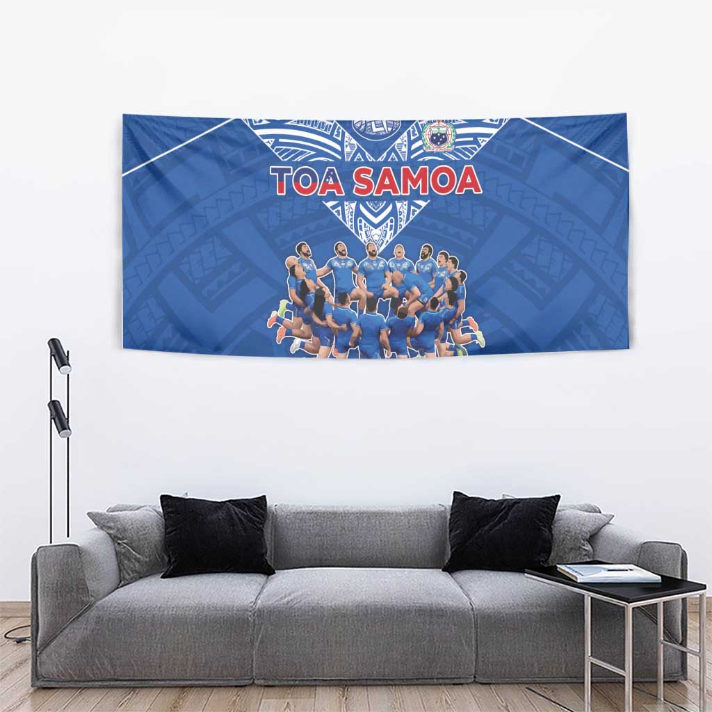 Toa Samoa Tapestry Samoan Warrior Spirit Rugby - Polynesian Pride