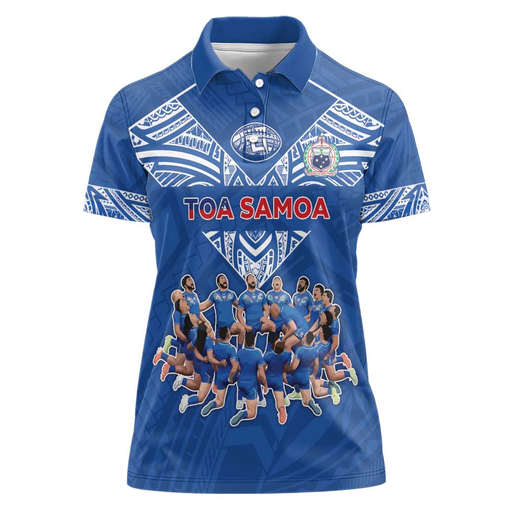 Toa Samoa Women Polo Shirt Samoan Warrior Spirit Rugby - Polynesian Pride