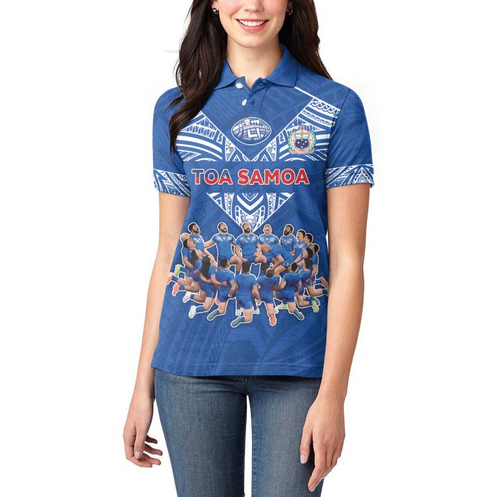 Toa Samoa Women Polo Shirt Samoan Warrior Spirit Rugby - Polynesian Pride
