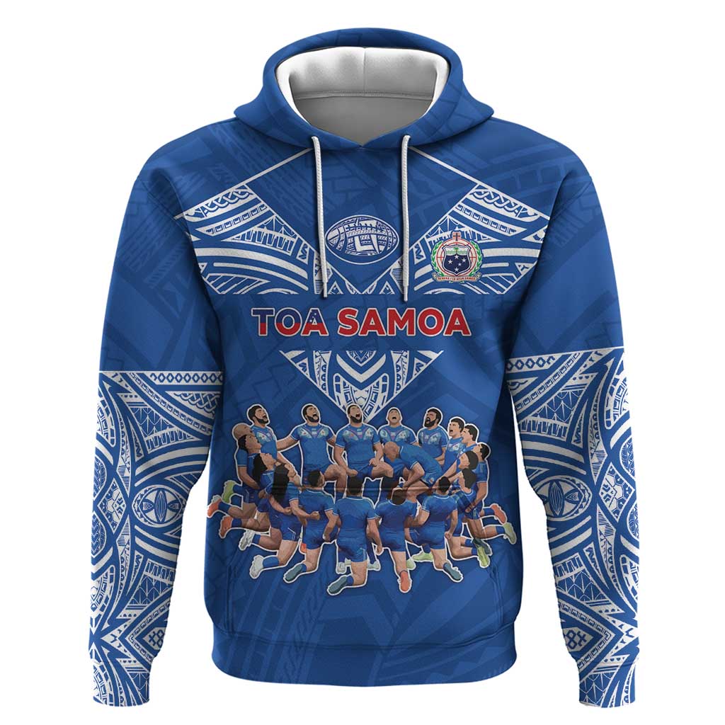 Toa Samoa Zip Hoodie Samoan Warrior Spirit Rugby - Polynesian Pride