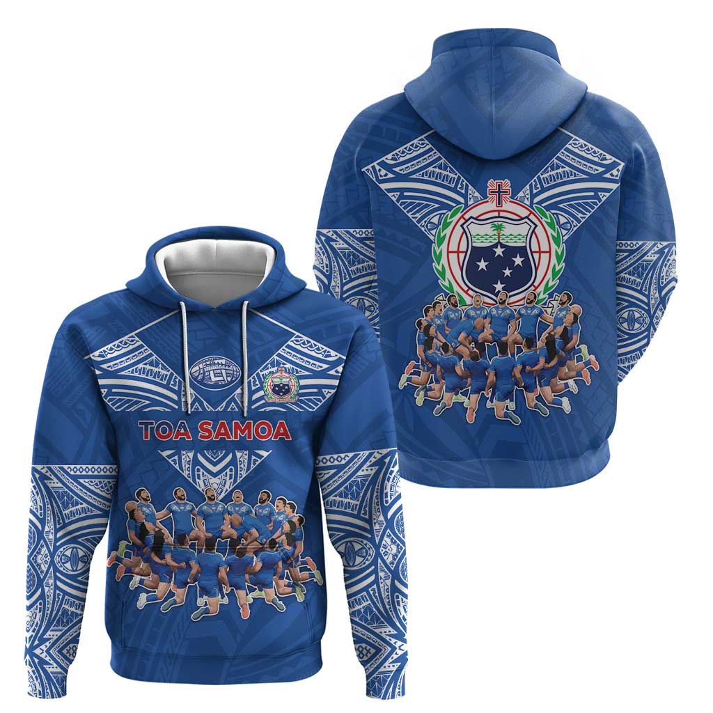 Toa Samoa Zip Hoodie Samoan Warrior Spirit Rugby - Polynesian Pride