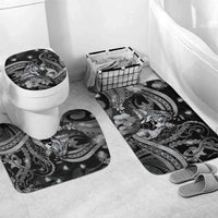 Maori Romantic Valentine Bathroom Set The Hongi Kiss Black Galaxy