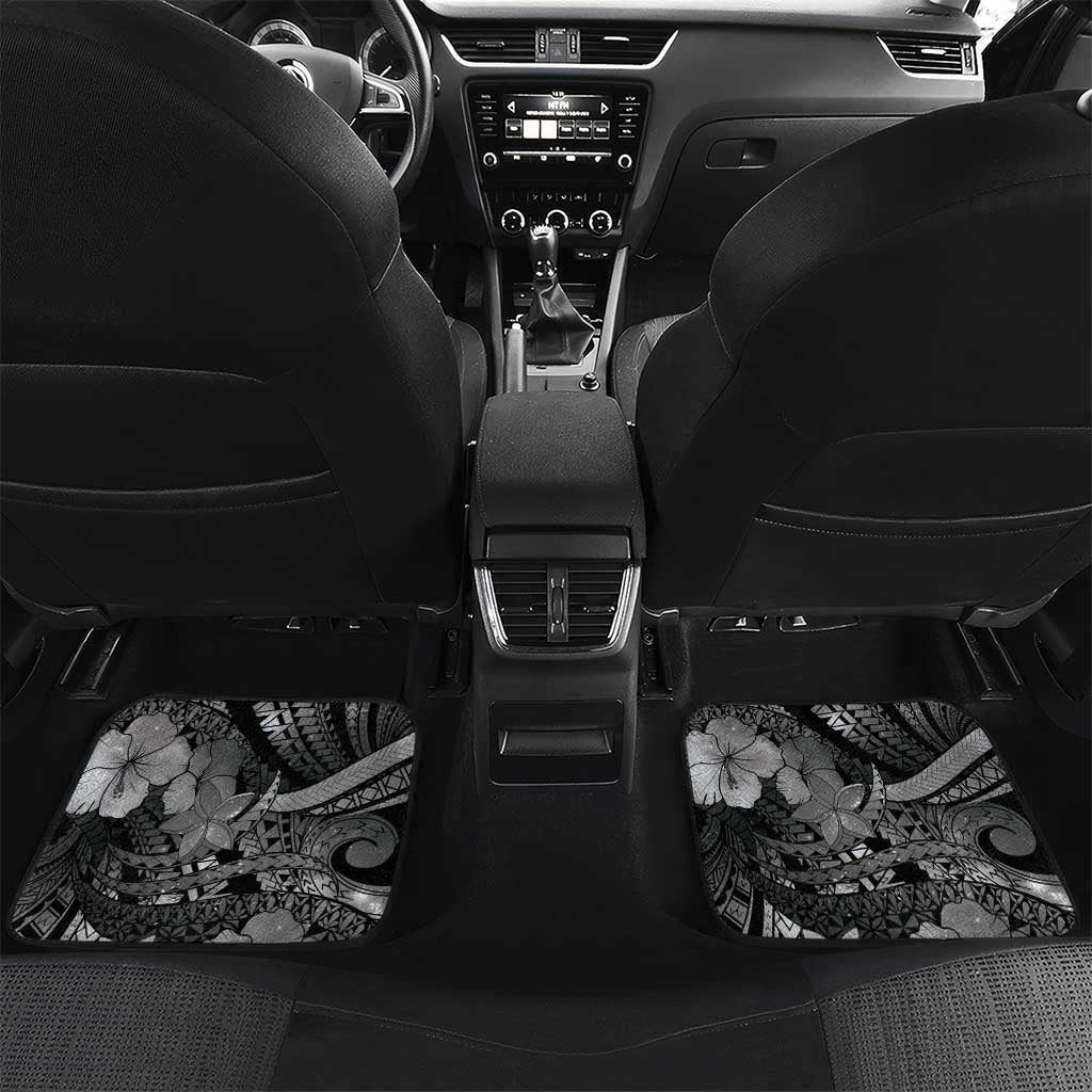 Personalised Maori Romantic Valentine Car Mats The Hongi Kiss Black Galaxy