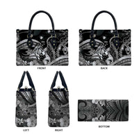Maori Romantic Valentine Leather Bag The Hongi Kiss Black Galaxy
