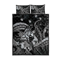 Maori Romantic Valentine Quilt Bed Set The Hongi Kiss Black Galaxy