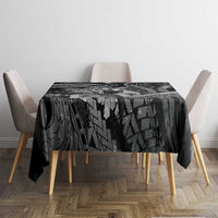 Maori Romantic Valentine Tablecloth The Hongi Kiss Black Galaxy
