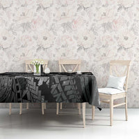 Maori Romantic Valentine Tablecloth The Hongi Kiss Black Galaxy