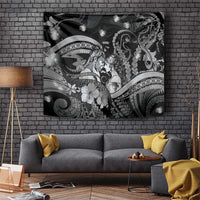 Maori Romantic Valentine Tapestry The Hongi Kiss Black Galaxy
