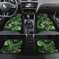 Personalised Maori Romantic Valentine Car Mats The Hongi Kiss Green Galaxy