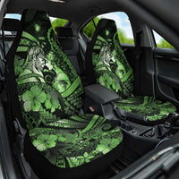 Maori Romantic Valentine Car Seat Cover The Hongi Kiss Green Galaxy