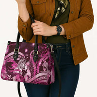 Maori Romantic Valentine Leather Bag The Hongi Kiss Pink Galaxy