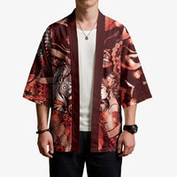 Personalised Maori Romantic Valentine Kimono The Hongi Kiss Red Galaxy