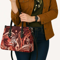 Maori Romantic Valentine Leather Bag The Hongi Kiss Red Galaxy