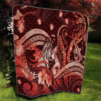 Maori Romantic Valentine Quilt The Hongi Kiss Red Galaxy