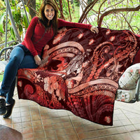 Maori Romantic Valentine Quilt The Hongi Kiss Red Galaxy